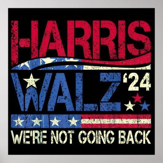Harris Walz Kamala Harris 2024 Tim Walz Poster (Voorkant)
