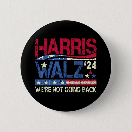 Harris Walz Kamala Harris 2024 Tim Walz Ronde Button 5,7 Cm (Voorkant)
