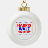 Harris Walz Kamala Harris voor President Keramische Bal Ornament (Voorkant)