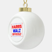 Harris Walz Kamala Harris voor President Keramische Bal Ornament (Rechts)