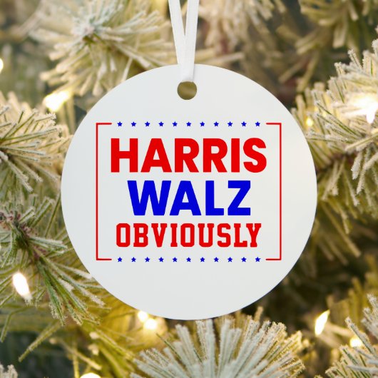 Harris Walz Kamala Harris voor President Metalen Ornament (Insitu)