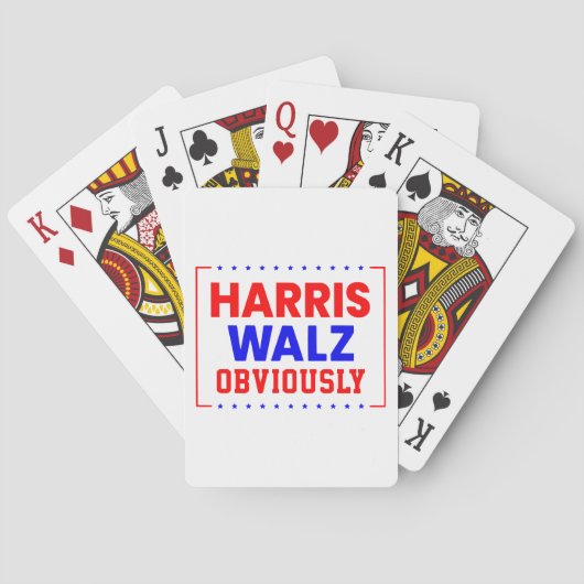 Harris Walz Kamala Harris voor President Pokerkaarten (Achterkant)
