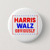 Harris Walz Kamala Harris voor President Ronde Button 5,7 Cm (Voorkant)
