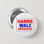 Harris Walz Kamala Harris voor President Ronde Button 5,7 Cm (Voorkant /achterkant)