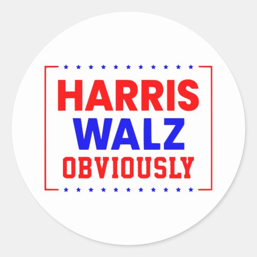 Harris Walz Kamala Harris voor President Ronde Sticker (Voorkant)