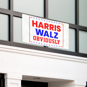 Harris Walz Kamala Harris voor President Spandoek