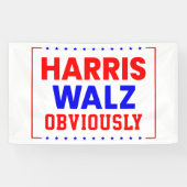 Harris Walz Kamala Harris voor President Spandoek (Horizontaal)