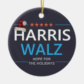 Harris Walz Kersthoop voor de Feestdagen Kamala Keramisch Ornament (Voorkant)