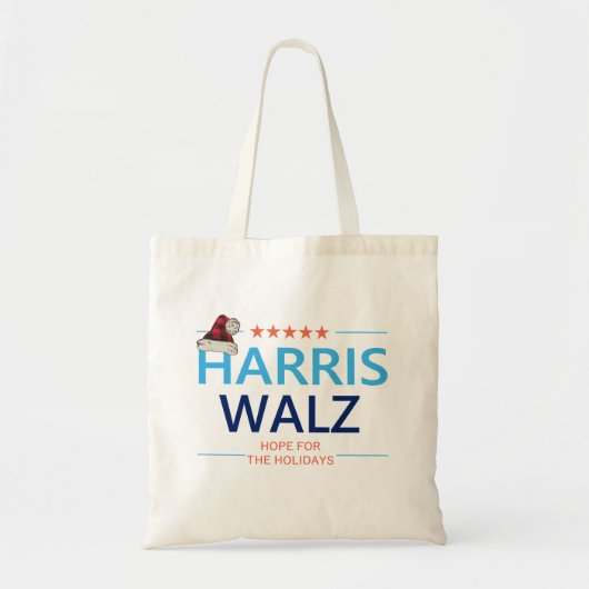 Harris Walz Kersthoop voor de Feestdagen Kamala Tote Bag (Voorkant)