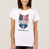 Harris Walz Kinderloze Cat Dames T-shirt (Voorkant)