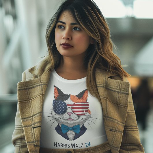 Harris Walz Kinderloze Cat Dames T-shirt