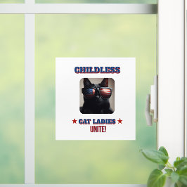 Harris Walz Kinderloze Cat Dames Unite Foto Cat Raamsticker