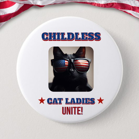 Harris Walz Kinderloze Cat Dames Unite Foto Cat Ronde Button 7,6 Cm