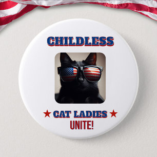 Harris Walz Kinderloze Cat Dames Unite Foto Cat Ronde Button 7,6 Cm