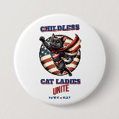 Harris Walz Kinderloze Cat Dames Unite Hero Cat Ronde Button 7,6 Cm (Voorkant)