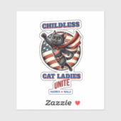 Harris Walz Kinderloze Cat Dames Unite Hero Cat Sticker (Vel)