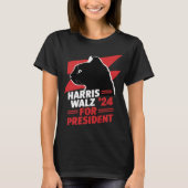 Harris Walz Kinderloze kat Dames T-shirt (Voorkant)