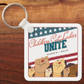 Harris Walz kinderloze kat dames verenigen vuisten Sleutelhanger (Voorkant)