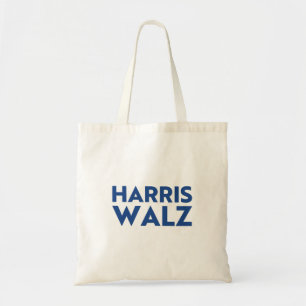 Harris Walz moderne gedurfde blauwe typografie Tote Bag