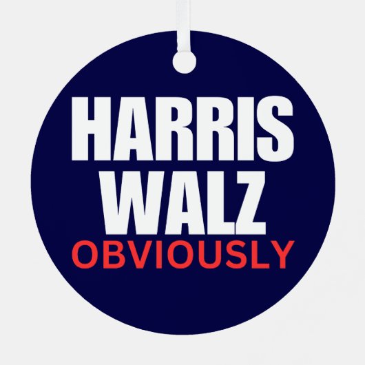 Harris Walz NATUURLIJK | Harris Walz 2024 natuurli Metalen Ornament (Achterkant)