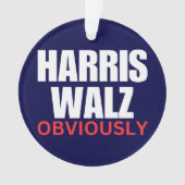 Harris Walz NATUURLIJK | Harris Walz 2024 natuurli Ornament (voorkant)