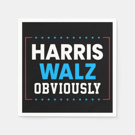 Harris Walz natuurlijk Servet (Voorkant)