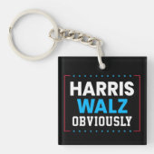 Harris Walz natuurlijk Sleutelhanger (voorkant)