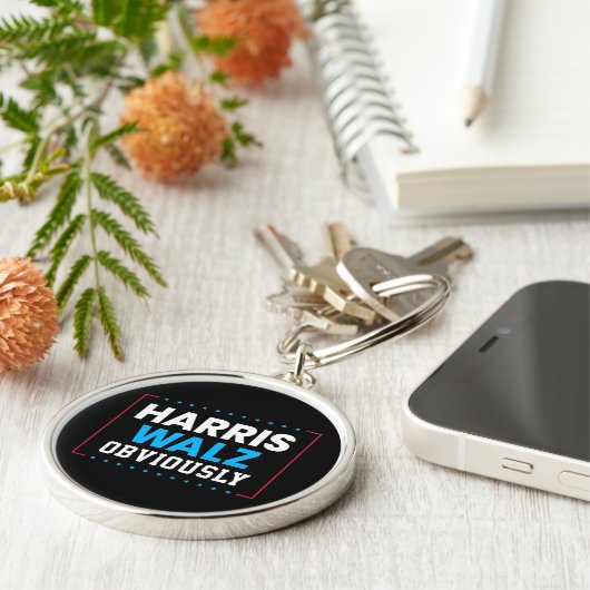 Harris Walz natuurlijk Sleutelhanger (Zijkant)