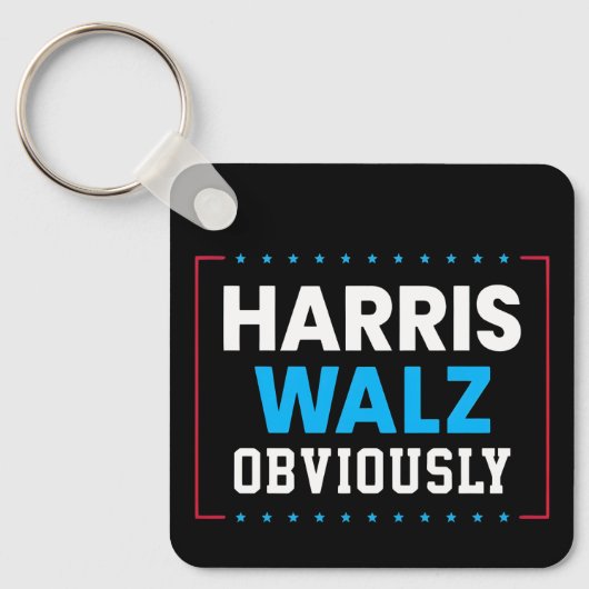 Harris Walz natuurlijk Sleutelhanger (Voorkant)