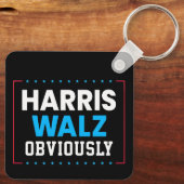Harris Walz natuurlijk Sleutelhanger (Achterkant)