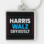 Harris Walz natuurlijk Sleutelhanger (Voorkant)