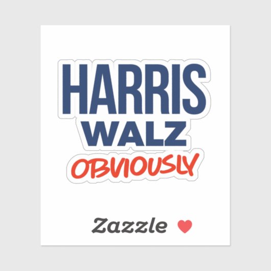 Harris Walz natuurlijk Sticker (Vel)