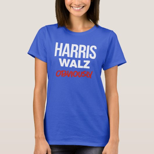 Harris Walz natuurlijk T-shirt (Voorkant)