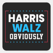 Harris Walz natuurlijk Vierkante Sticker (Voorkant)