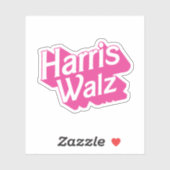 Harris Walz Pink Sticker (Vel)
