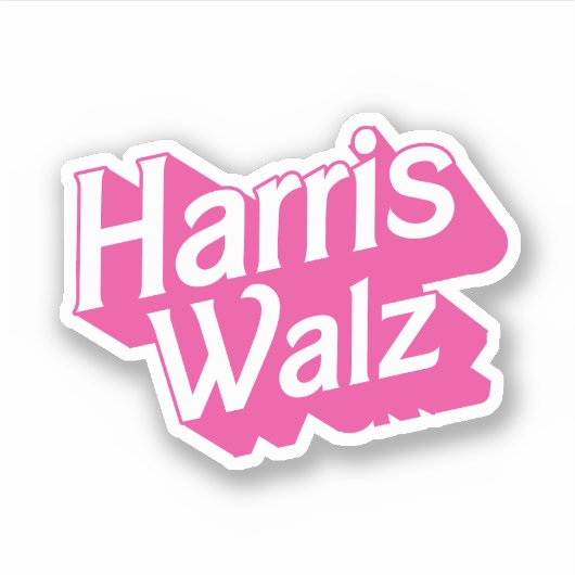 Harris Walz Pink Sticker (Voorkant)