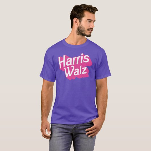 Harris Walz Pink T-shirt (Voorkant volledig)