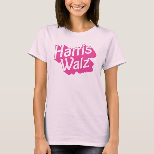 Harris Walz Pink T-shirt (Voorkant)