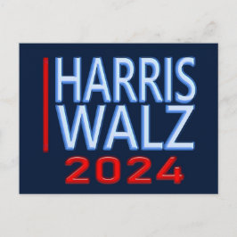 Harris Walz presidentsverkiezingen 2024 Briefkaart