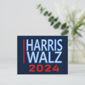 Harris Walz presidentsverkiezingen 2024 Briefkaart (Staand voorkant)