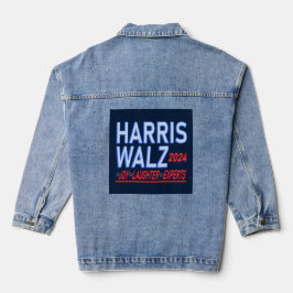 Harris Walz presidentsverkiezingen 2024 Denim Jacket