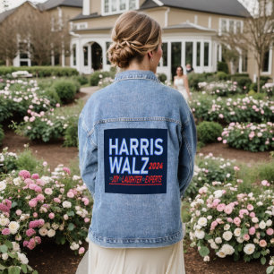 Harris Walz presidentsverkiezingen 2024 Denim Jacket