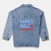 Harris Walz presidentsverkiezingen 2024 Denim Jacket (Achterkant)
