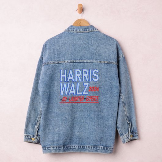 Harris Walz presidentsverkiezingen 2024 Denim Jacket (Hangar)