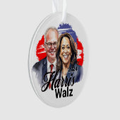 Harris Walz presidentsverkiezingen 2024 Ornament (voorkant)