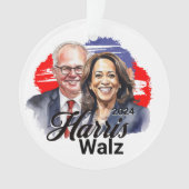 Harris Walz presidentsverkiezingen 2024 Ornament (voorkant)