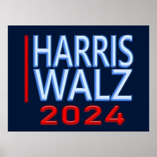 Harris Walz presidentsverkiezingen 2024 Poster (Voorkant)