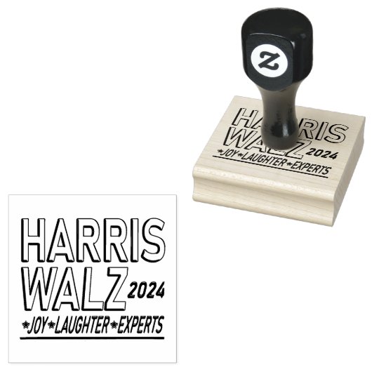 Harris Walz presidentsverkiezingen 2024 Rubberstempel (Gestempeld)