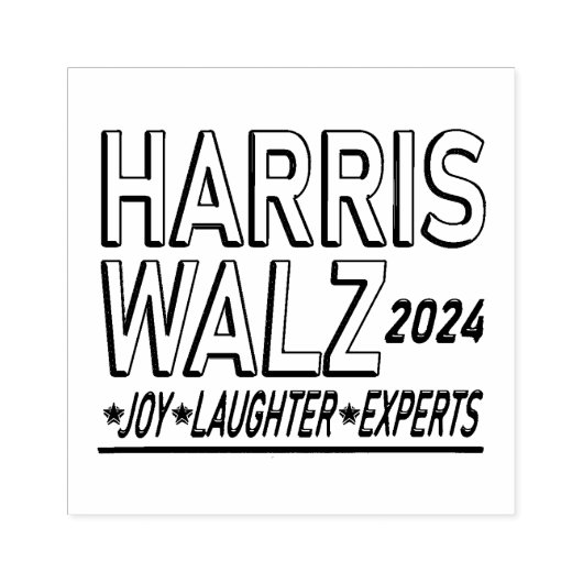 Harris Walz presidentsverkiezingen 2024 Rubberstempel (Afrduk)
