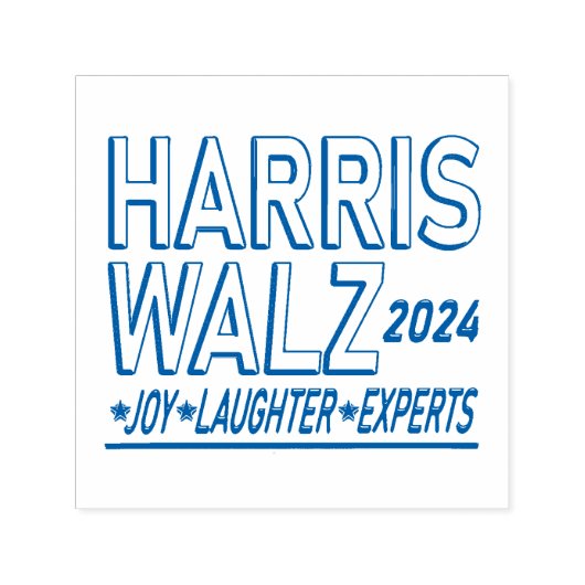 Harris Walz presidentsverkiezingen 2024 Zelfinktende Stempel (Design)